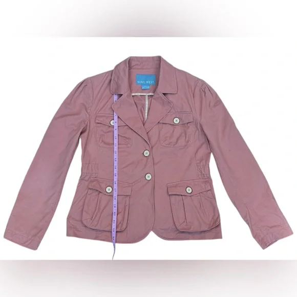 NINE WEST Women’s Button Up Cotton Canvas Utility Jacket Size: M - Picture 2 of 9
